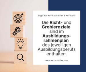 richt und groblernziele sind im ausbildungsrahmenplan des jeweiligen ausbildungsberufs enthalten