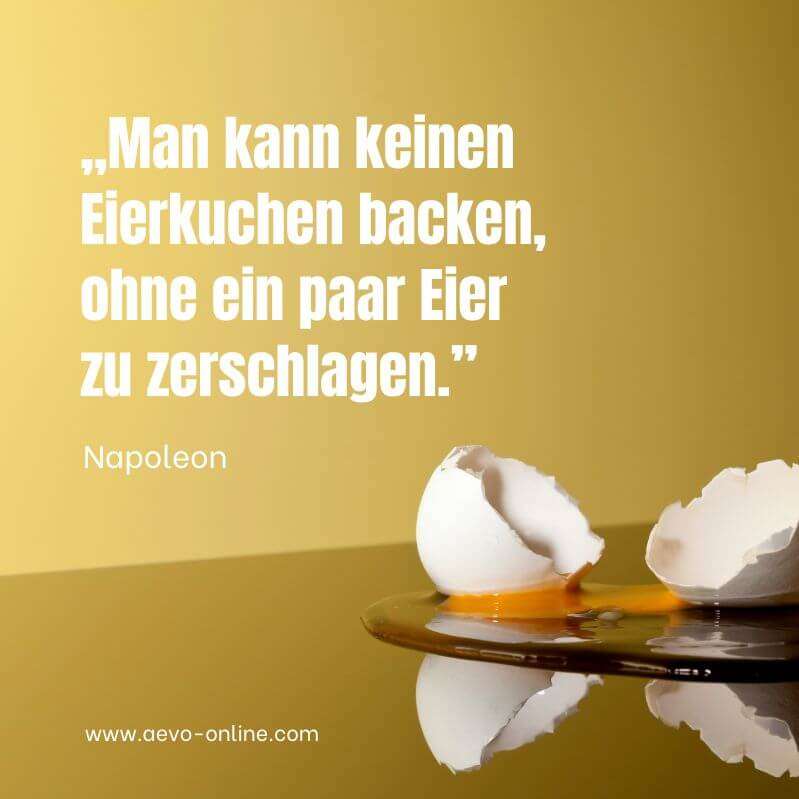 aevo online zitate ausbildung | aevo online man kann keinen eierkuchen backen ohne ein paar eier zu zerschlagen zitat von napoleon