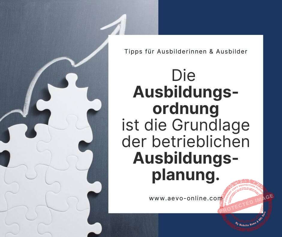 die ausbildungsordnung ist die grundlage der betrieblichen ausbildungsplanung