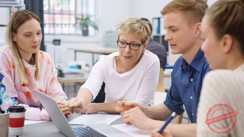 ausbildungsbeauftragte im training mit auszubildenden